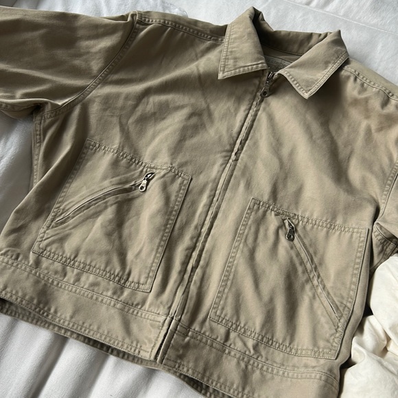 Liz Claiborne Jackets & Blazers - Liz Claiborne TWILL Khaki Bomber Jacket‎ Size Small
